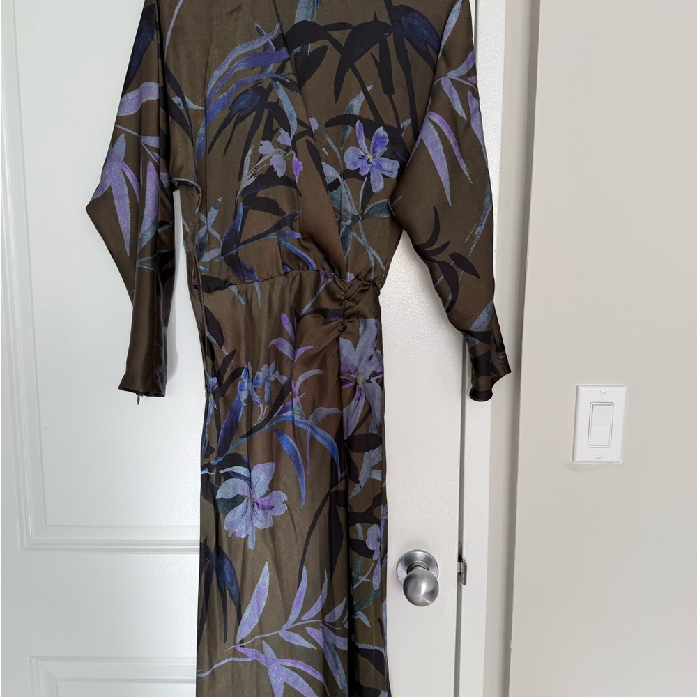Zara Floral Print Long Sleeve Dress